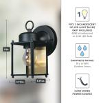 Preston Outdoor Wall Lantern Sconce - Black