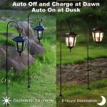 2 Pack Solar Hanging Lights with Shepherd Hooks