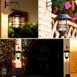 Solar Wall Lanterns - Waterproof Outdoor Lights, 2 Pack