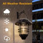 Solar Wall Lanterns - Waterproof Outdoor Lights, 2 Pack