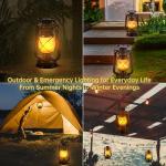 2 Pack Solar Lanterns with Dancing Flame LED