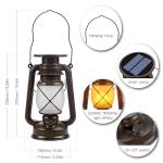 2 Pack Solar Lanterns with Dancing Flame LED