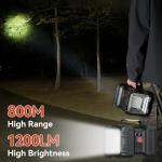 AlpsWolf 1200LM Rechargeable Waterproof Spotlight Flashlight