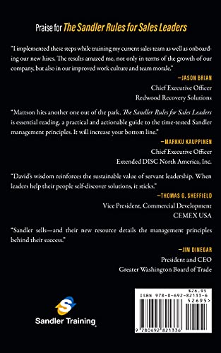 The Sandler Rules for Sales Leaders from 