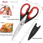 iBayam Stainless Steel Kitchen Scissors - 2 Pairs