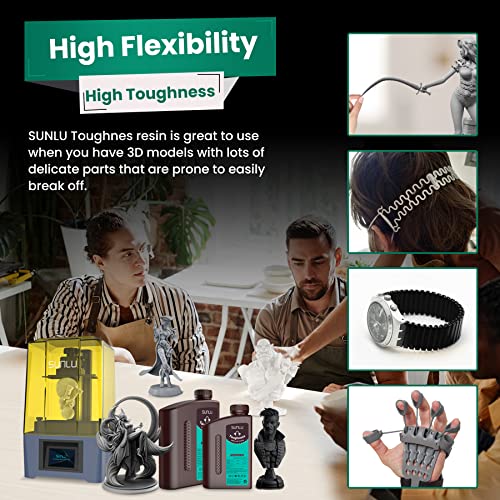 SUNLU Flexible High Tough 3D Printer Resin 1KG