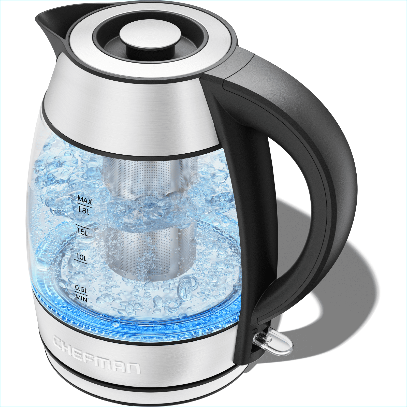 Chefman 1.8L Electric Glass Tea Infuser Kettle