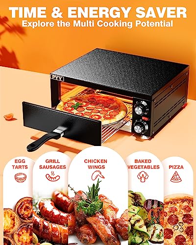 Electric Countertop Pizza Oven with Crumb Tray