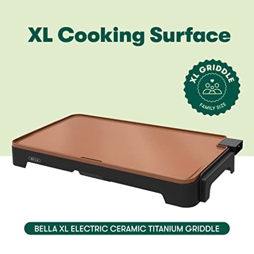 BELLA XL Nonstick Electric Griddle for 15 Eggs