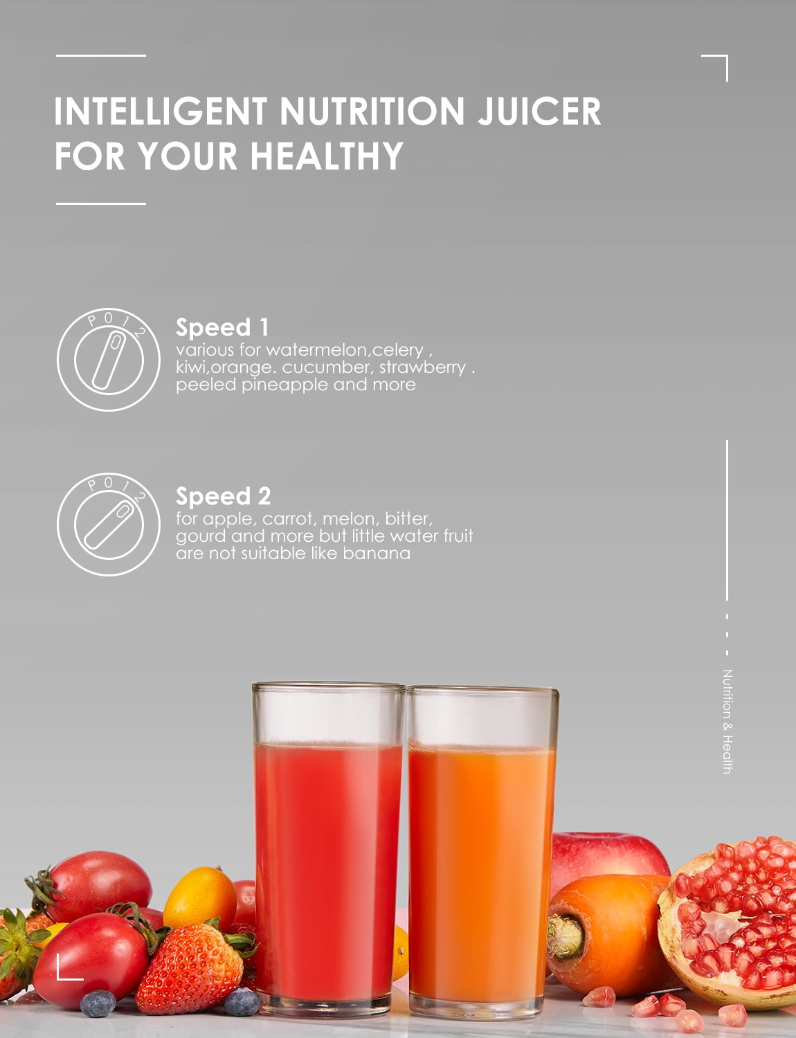 AICOK Centrifugal Juicer with Wide 3” Feed Chute