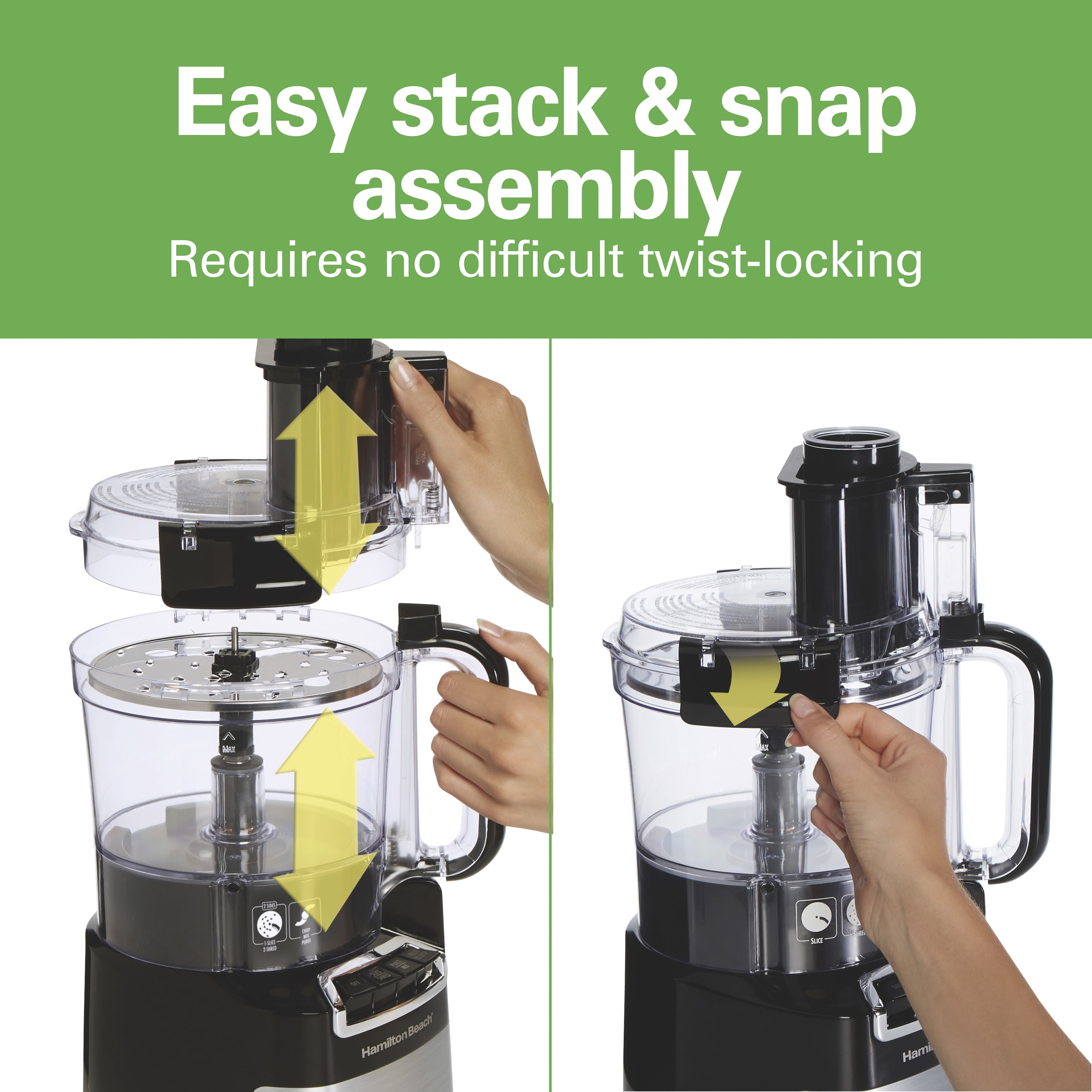 Hamilton Beach 10-Cup Stack & Snap Food Processor