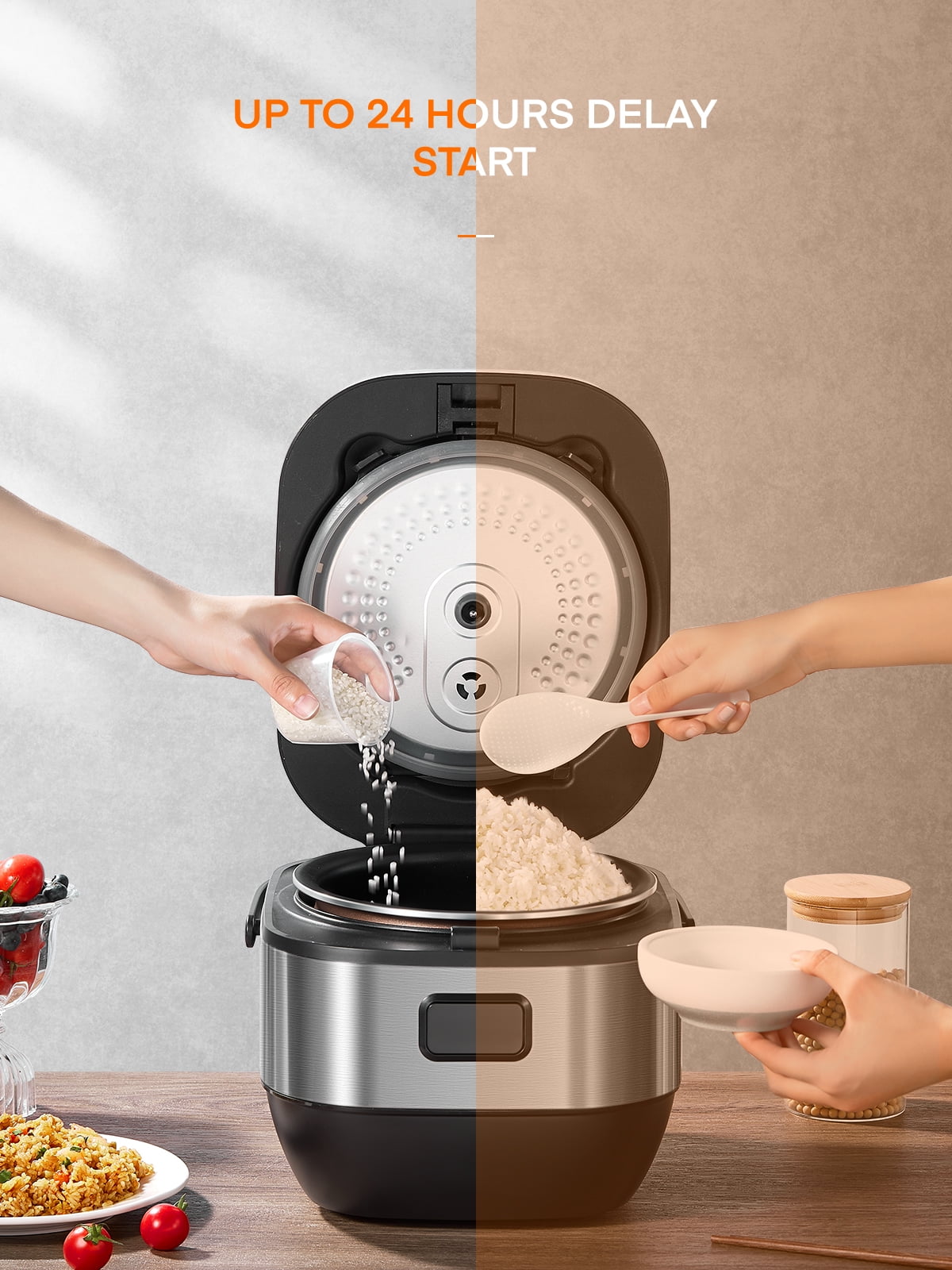AICOOK Multicooker: Rice, Steamer, Slow Cooker