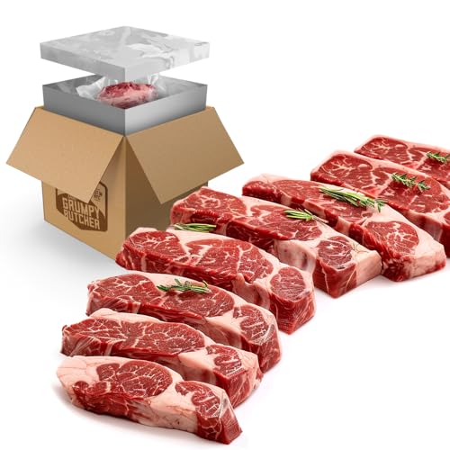 Grumpy Butcher NY Strip Steaks - 8 Pack