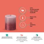 BOLSIUS Ash Rose/Red Sunset Metallic Pillar Candles