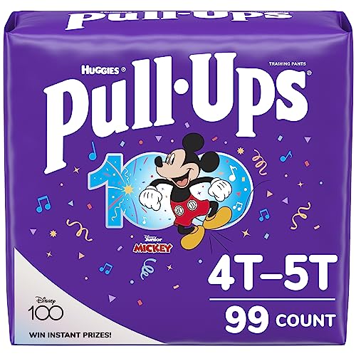 Pull-Ups Boys' Potty Training Pants Training Underwear Size 6, 4T-5T, 99 Ct, One Month Supply by Kimberly-Clark Corp.