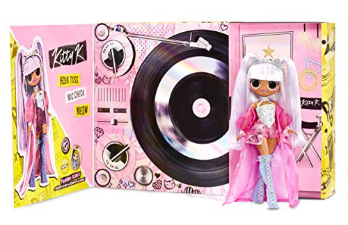 LOL Surprise OMG Remix Kitty K Fashion Doll â with 25 Surprises, Plays Music, with Extra Outfit, Shoes, Hair Brush, Doll Stand, Lyric Magazine, and Record Player Package - For Girls Ages 4+ from MGA Entertainment