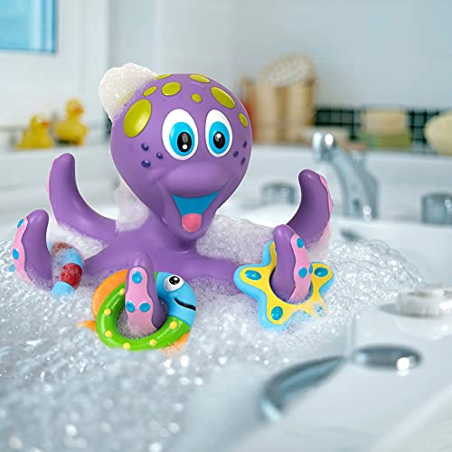 Nuby Floating Purple Octopus with 3 Hoopla Rings Interactive Bath Toy by AmazonUs/NUBY4