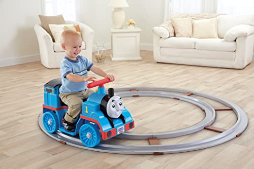 Power Wheels Thomas and Friends Thomas vehicle with track, 6V battery-powered ride-on toy train for toddlers ages 1 to 3 years [Amazon Exclusive] by Fisher-Price