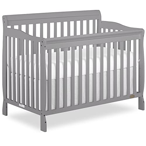 Dream On Me Ashton 5-in-1 Convertible Crib in Storm Grey, Greenguard Gold Certified by Dream on Me Dropship