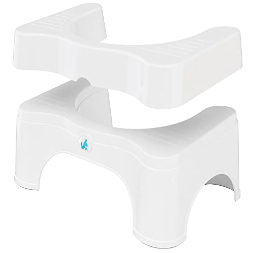 Squatty Potty The Original Bathroom Toilet Stool - Adjustable 2, Convertible to 7" or 9" Height, White by Squatty Potty LLC