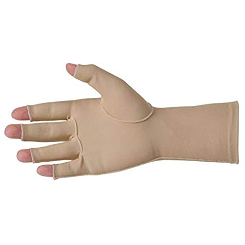 Physical Therapy Aids 75784 Over-the-Wrist Edema Glove, Open Finger, Comfortable Economical Gloves Provide Gentle Compression, Left Hand, Small by Physical Therapy Aids