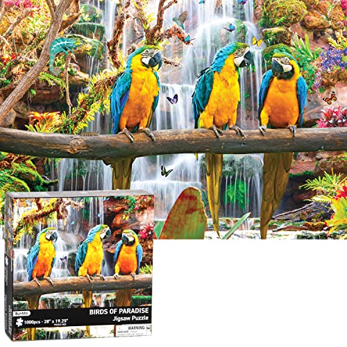 BunMo 1000 Piece Puzzle for Adults. Puzzles for Adults 1000 Piece - Birds of Paradise - Jigsaw Puzzles 1000 Pieces Games for Adults. 1000 Piece Puzzles for Adults. from BUNMO