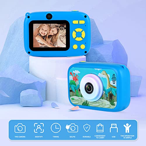 SUZIYO Camera for Kids with Tripod, Digital Video Camcorder 1080P 2.4 Inch HD,Best Birthday Christmas Electronic Toys Gifts for Childen Age 3 4 5 6 7 8 9 Years Old Boys (with 32G SD Card, Blue) by SUZIYO