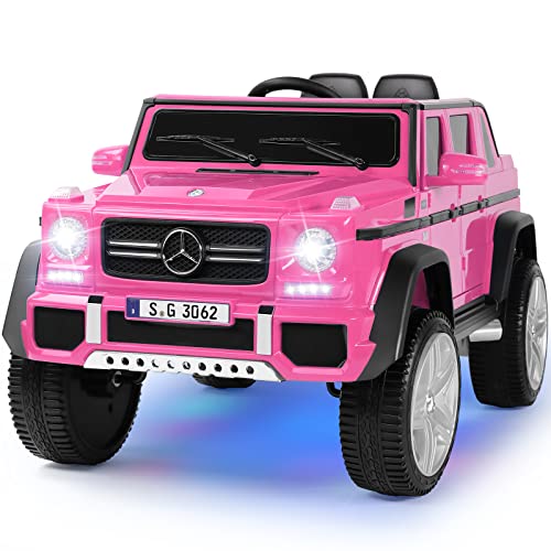 Fitnessclub 12V Kids Ride On Car Licensed Mercedes-Benz G650 Electric Cars Motorized Vehicles w/2.4 GHz Bluetooth, Parent Control, LED Lights, MP3 Player, PU Leather Seat, Pink from Fitnessclub