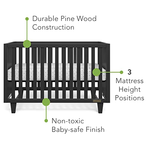 Forever Eclectic Tremont 4-in-1 Convertible Baby Crib by Child Craft (Ebony/Matte Black) from Foundations