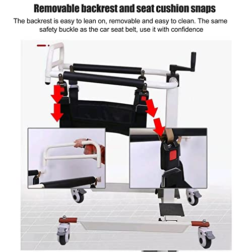Patient Transfer Aid, Patient Lift Transfer Chair, Bathroom Lift Chair, Patient Lift for Home, Patient Lift Wheelchair, Portable Lift for Car, Toilet Aids for Disabled and Elderly by seveni