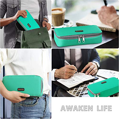 Homecube Big Capacity Pencil Pen Case Large Storage Bag Pouch Holder Box Desk Organizer with Zipper Stationery School & Office Supplies - Green from Homecube