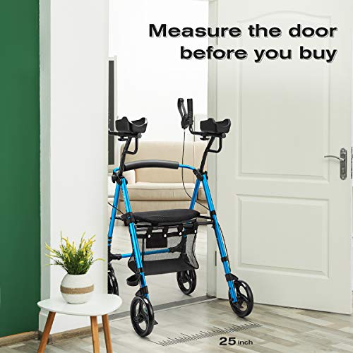OasisSpace Up Rollator with Armrestï¼Tall Walker with Padded Armrest and Seat, Large Under-seat Basket for Seniors by OasisSpace