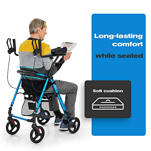 OasisSpace Up Rollator with Armrestï¼Tall Walker with Padded Armrest and Seat, Large Under-seat Basket for Seniors by OasisSpace