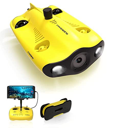 Underwater Drone, Mini S submarine drone with 4K+EIS Image Stabilization Camera for Real-Time Viewing Depth & Temperature Data, Direct-Connect Remote Controller, Dive to 330ft Underwater, Portable ROV by Chasing-innovation Technology Co., LTD.