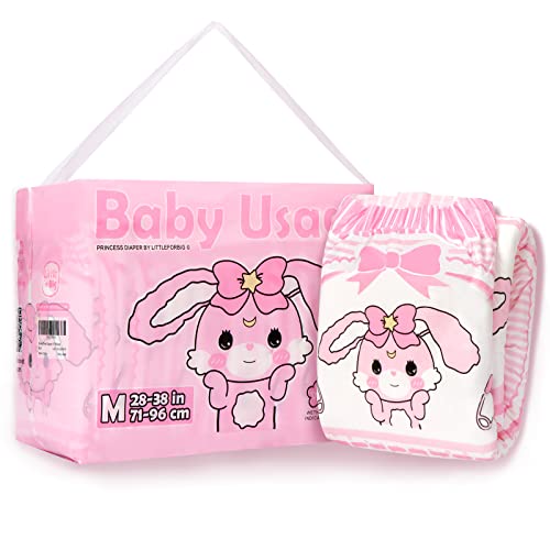 Littleforbig Adult Printed Diaper 10 Pieces - Baby Usagi (Medium 28"-38") from LittleForBig