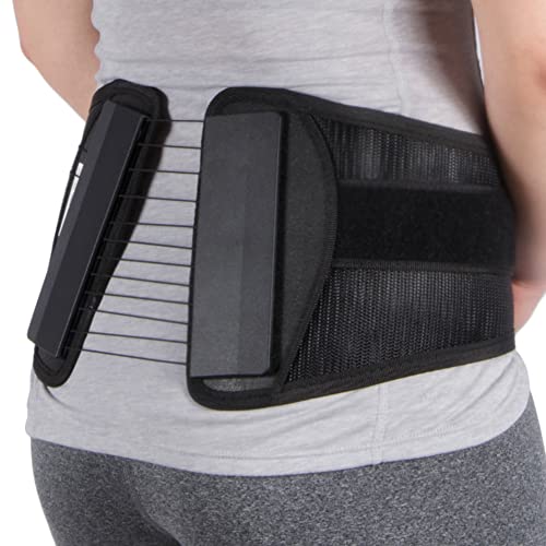 Roscoe Medical-4045 Ottobock The S.P.I.N.E. Adjustable Lower Back Brace with Pulley System - Lumbar Back Support Belt for Men and Women - Compression to Relieve Lower Back Pain & Spine Pressure, X-Large, Black by Cybertech Medical