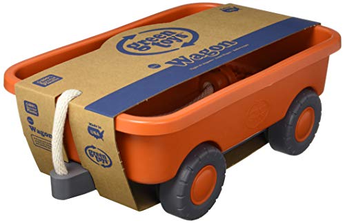 Green Toys Wagon, Orange CB - Pretend Play, Motor Skills, Kids Outdoor Toy Vehicle. No BPA, phthalates, PVC. Dishwasher Safe, Recycled Plastic, Made in USA. by Green Toys