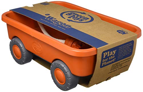 Green Toys Wagon, Orange CB - Pretend Play, Motor Skills, Kids Outdoor Toy Vehicle. No BPA, phthalates, PVC. Dishwasher Safe, Recycled Plastic, Made in USA. by Green Toys