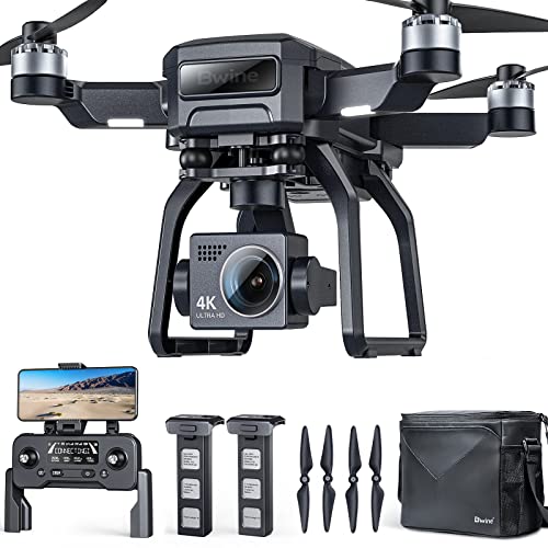 Bwine F7 Drone with Three-axis Gimbal for Adults, 4K Camera Large Aperture, 9842FT 5GHz FPV Transmission, 2 Batteries 50 Mins Flight Time, Brushless Motor, Aircraft with GPS Auto Return Home by Bwine