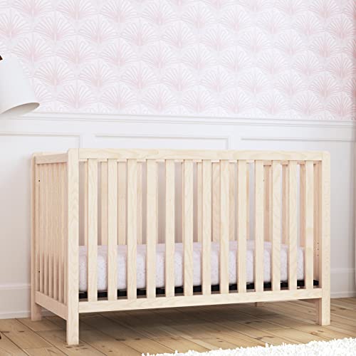 Carter's by DaVinci Colby 4-in-1 Low-Profile Convertible Crib in Washed Natural, Greenguard Gold Certified by DaVinci - DROPSHIP