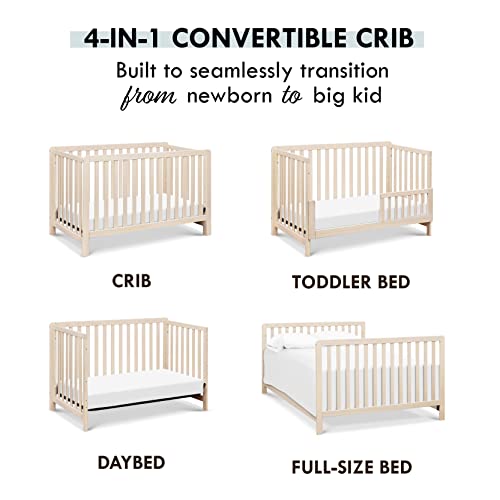 Carter's by DaVinci Colby 4-in-1 Low-Profile Convertible Crib in Washed Natural, Greenguard Gold Certified by DaVinci - DROPSHIP