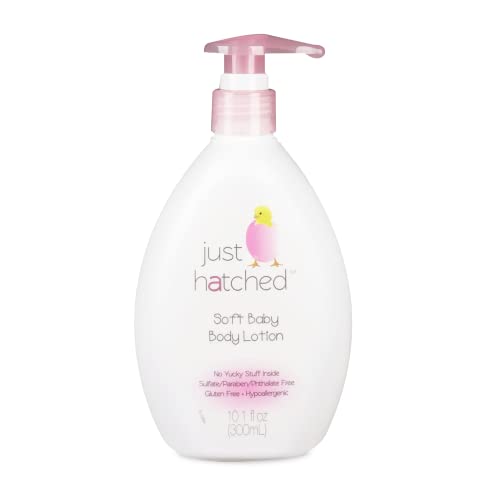Just Hatched Soft Baby Body Lotion, Daily Moisture, Made with Essential Oils, Calming, Soothing, Moisturizing, No Yucky Stuff/Harsh Ingredients, 10.1 fl oz by Just Hatched
