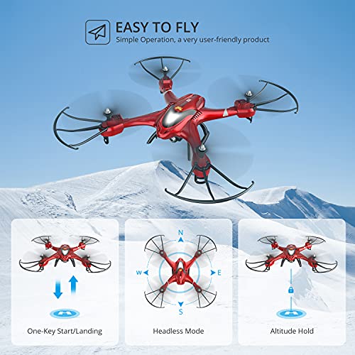 Holy Stone HS200 FPV Drone with Camera 720P HD Live Video for Adults & Kids RC Wifi Quadcopter with Voice/App Control, Altitude Hold, 3D Flip, One Key Function, 2 Batteries, Easy to Fly for Beginners from Holy Stone