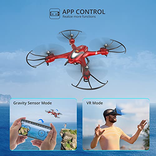 Holy Stone HS200 FPV Drone with Camera 720P HD Live Video for Adults & Kids RC Wifi Quadcopter with Voice/App Control, Altitude Hold, 3D Flip, One Key Function, 2 Batteries, Easy to Fly for Beginners from Holy Stone