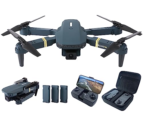 Super Endurance Foldable Drone with Camera for Beginnersâ 60+ min Flight Time, WiFi FPV Quadcopter with 120Â°Wide-Angle 1080P HD Camera, Optical Flow Positioning, Follow Me, Dual Cameras(3 Batteries) by CHUBORY
