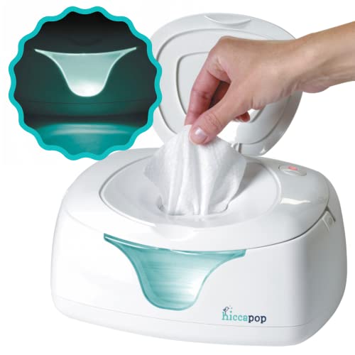 hiccapop Baby Wipe Warmer and Baby Wet Wipes Dispenser | Baby Wipes Warmer for Babies | Diaper Wipe Warmer with Changing Light | Newborn Essentials by hiccapop