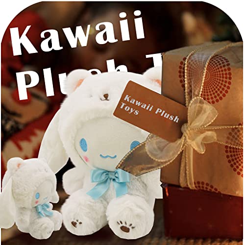 COAQAC Kawaii Cartoon White Bear Cross-Dressing Series Plush,Soft Plush Doll Cute Soft Toys, Plush Pillow Stuffed Animals Toy Birthday Gifts for Girls Kids (White Bear-D, 7.8in) by COAQAC