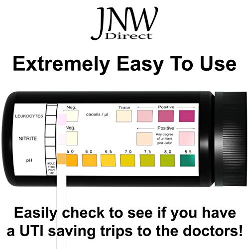 3-in-1 Urinary Tract Infection Test Strips - Home UTI Test Kit with eBook - UTI Home Test Kit with 100 Quick and Accurate UTI Test Strips - 100 Strips by JNW Direct from JNW Direct