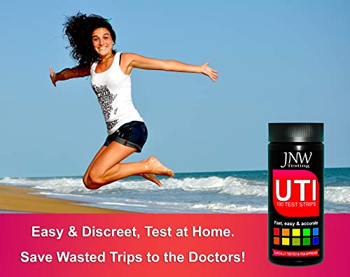 3-in-1 Urinary Tract Infection Test Strips - Home UTI Test Kit with eBook - UTI Home Test Kit with 100 Quick and Accurate UTI Test Strips - 100 Strips by JNW Direct from JNW Direct