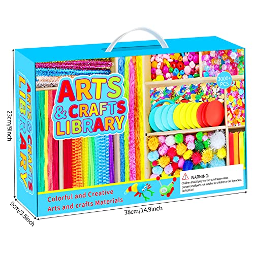 Itopstar Arts and Crafts for Kids - 3000+ Piece Deluxe Craft Chest - Giant Craft Box for Kids Art Supplies from Itopstar